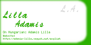 lilla adamis business card